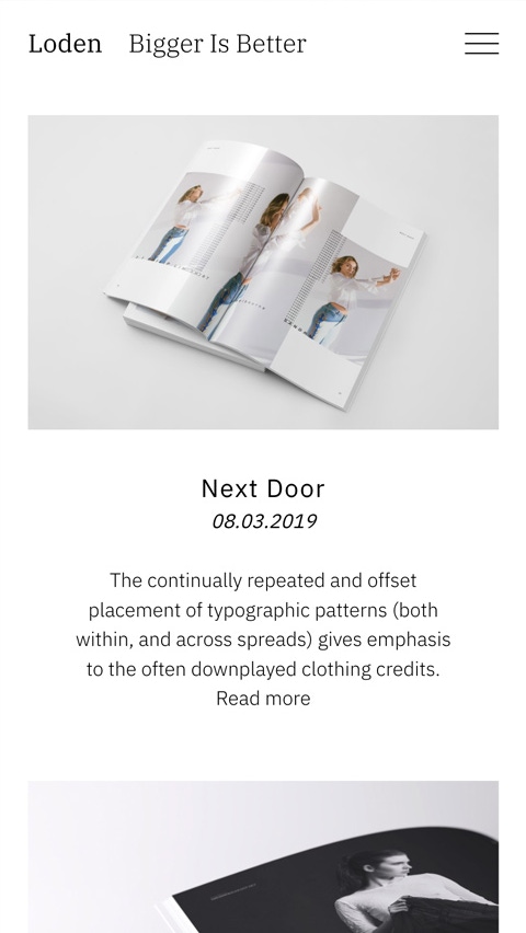 Loden theme for Fabrik portfolio website