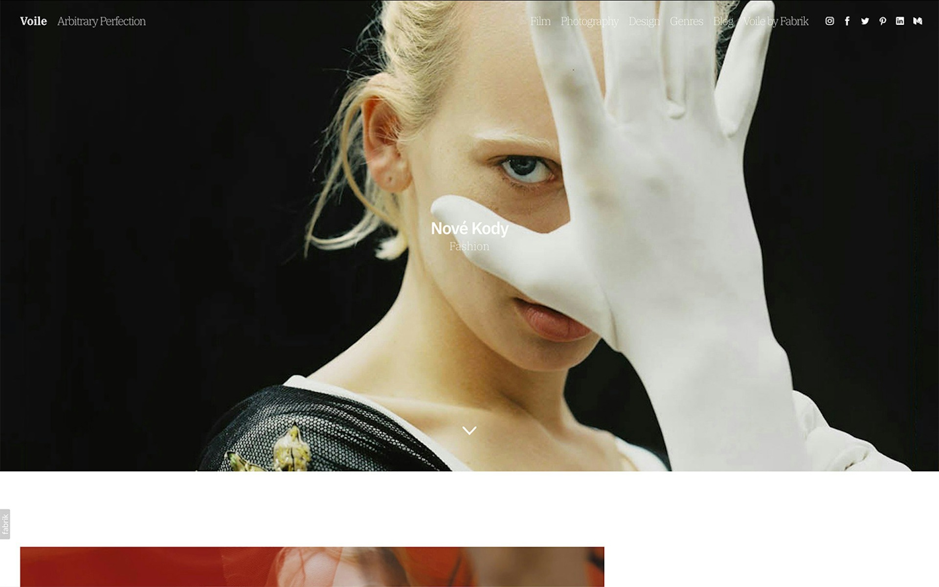 Voile theme for Fabrik portfolio website