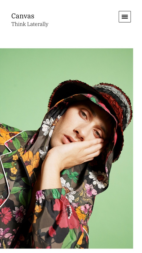 Canvas theme for Fabrik portfolio website