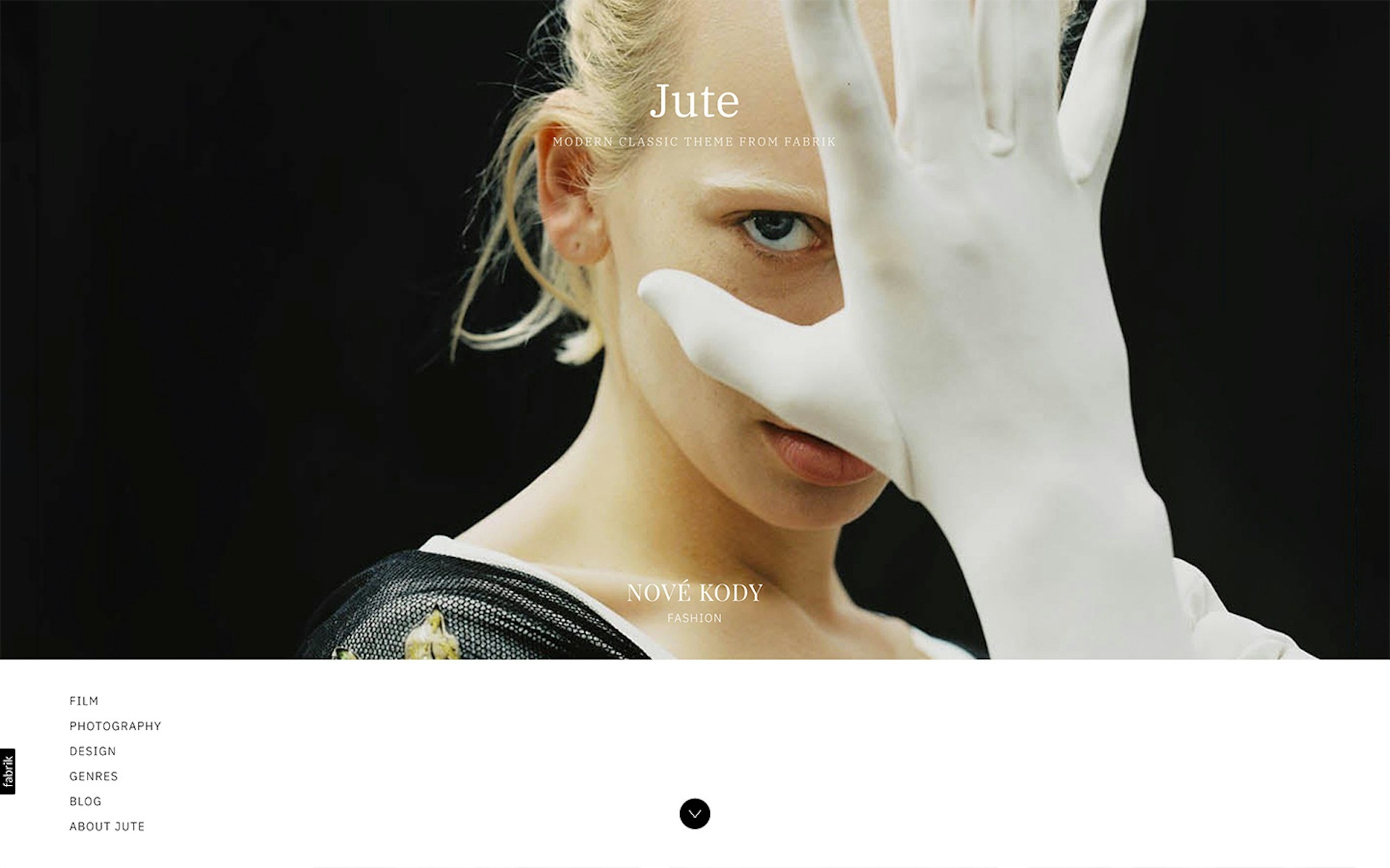 Jute theme for Fabrik portfolio website