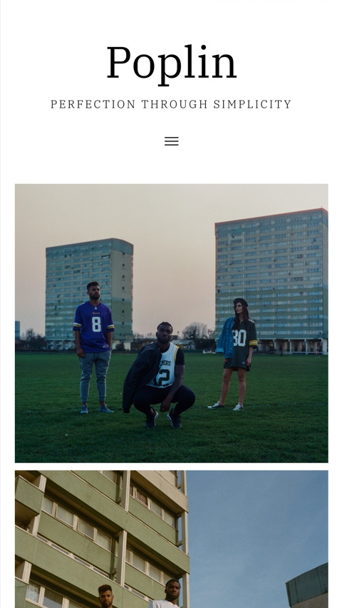 Poplin theme for Fabrik portfolio website