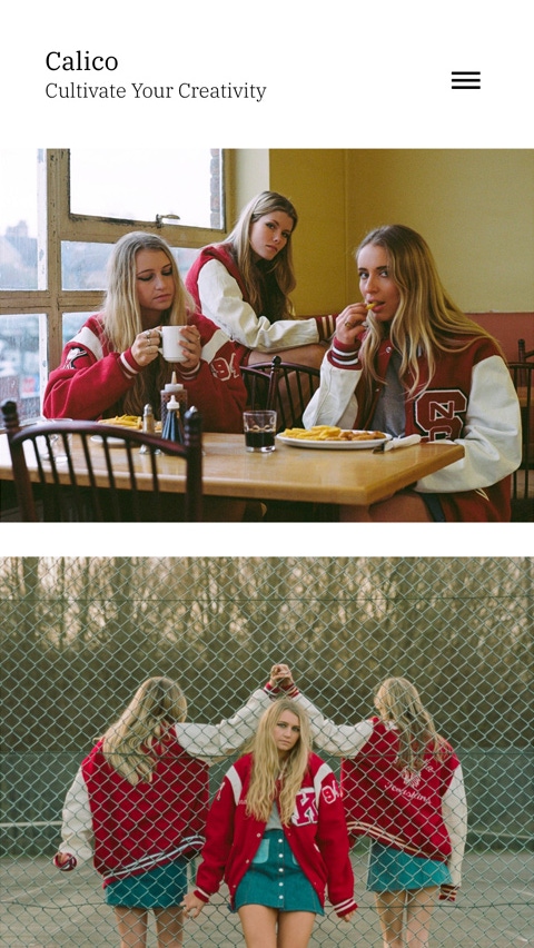 Calico theme for Fabrik portfolio website