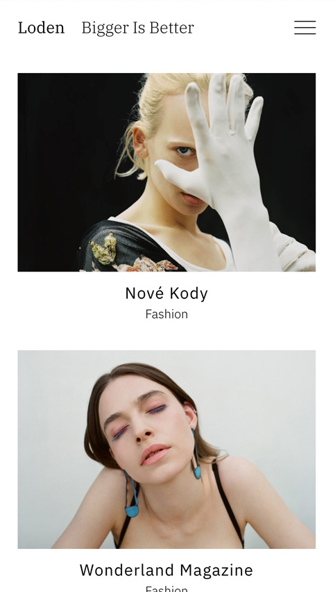 Loden theme for Fabrik portfolio website