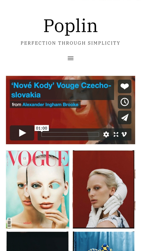 Poplin theme for Fabrik portfolio website