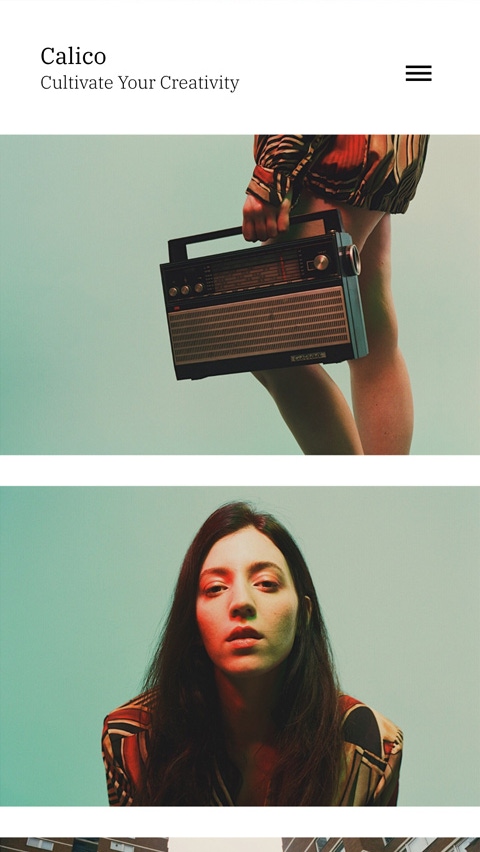 Calico theme for Fabrik portfolio website