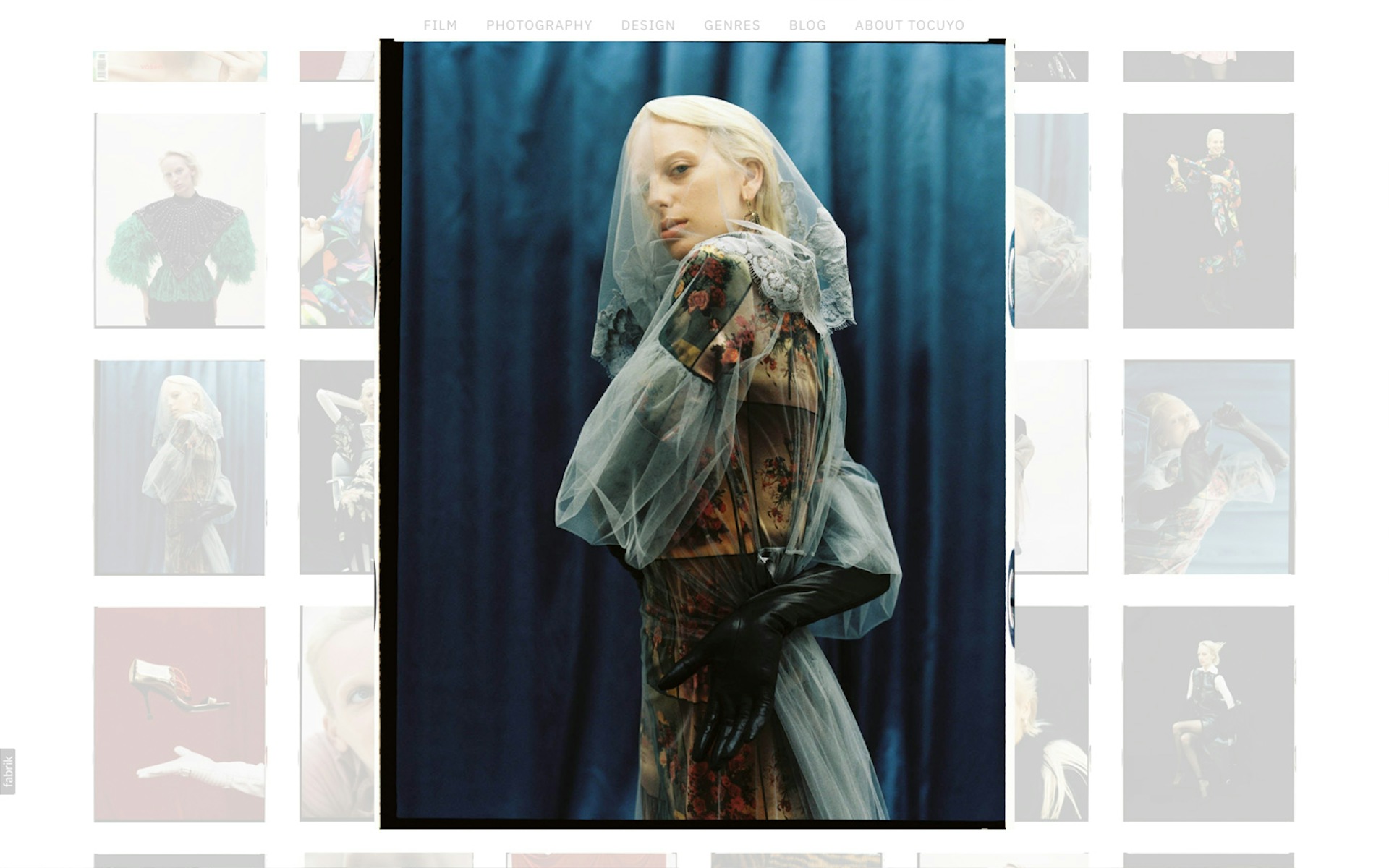 Tocuyo theme for Fabrik portfolio website