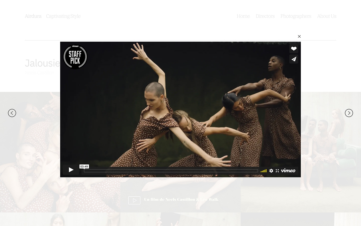 Fabrik lightbox layout example