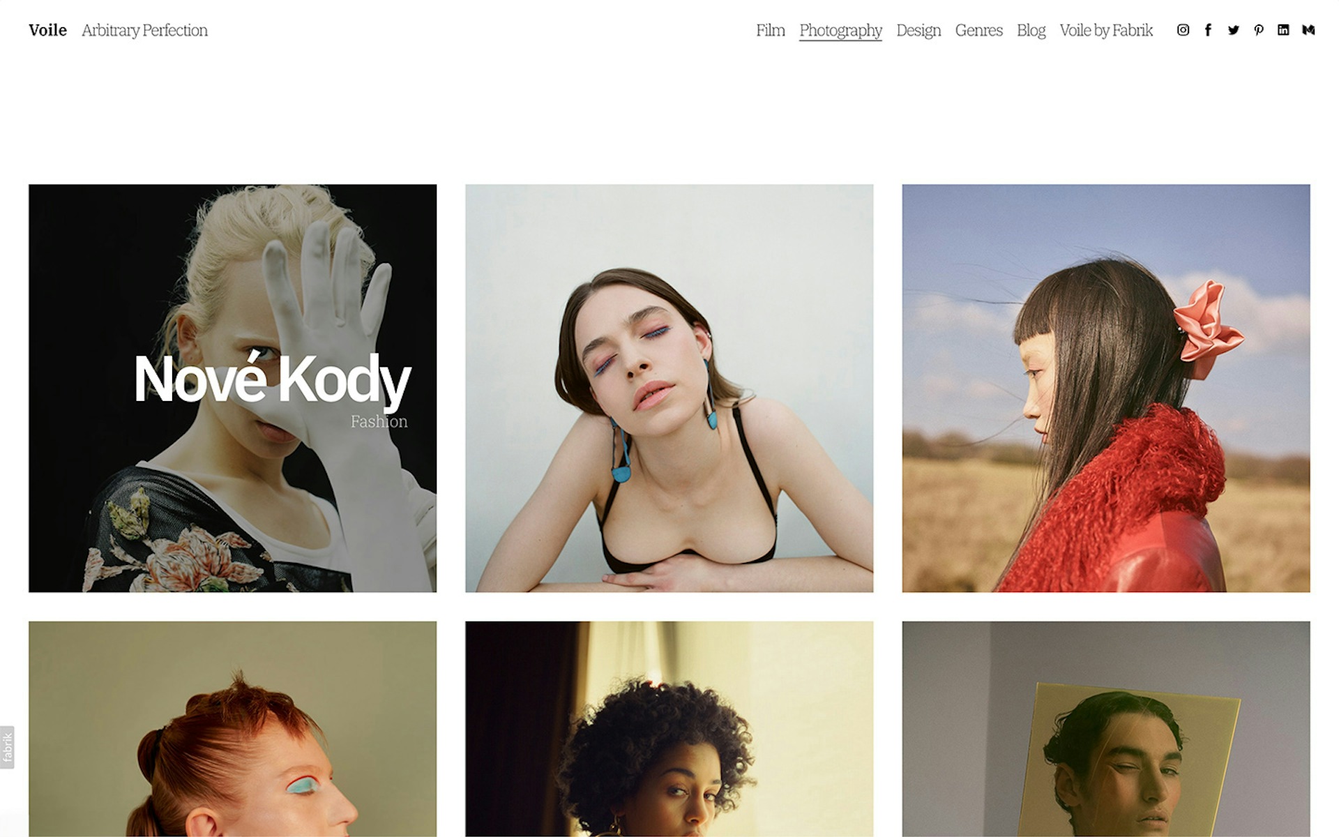 Voile theme for Fabrik portfolio website