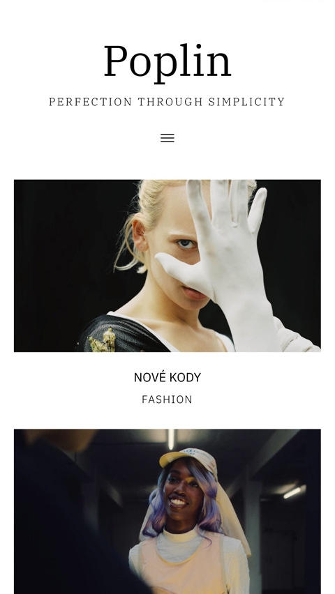 Poplin theme for Fabrik portfolio website