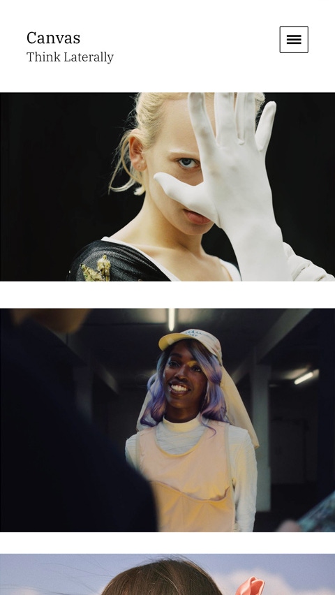 Canvas theme for Fabrik portfolio website