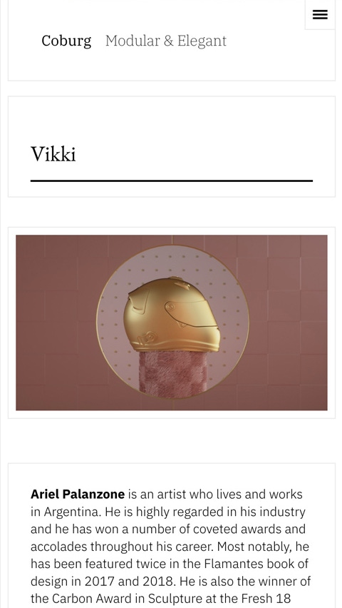 Coburg theme for Fabrik portfolio website