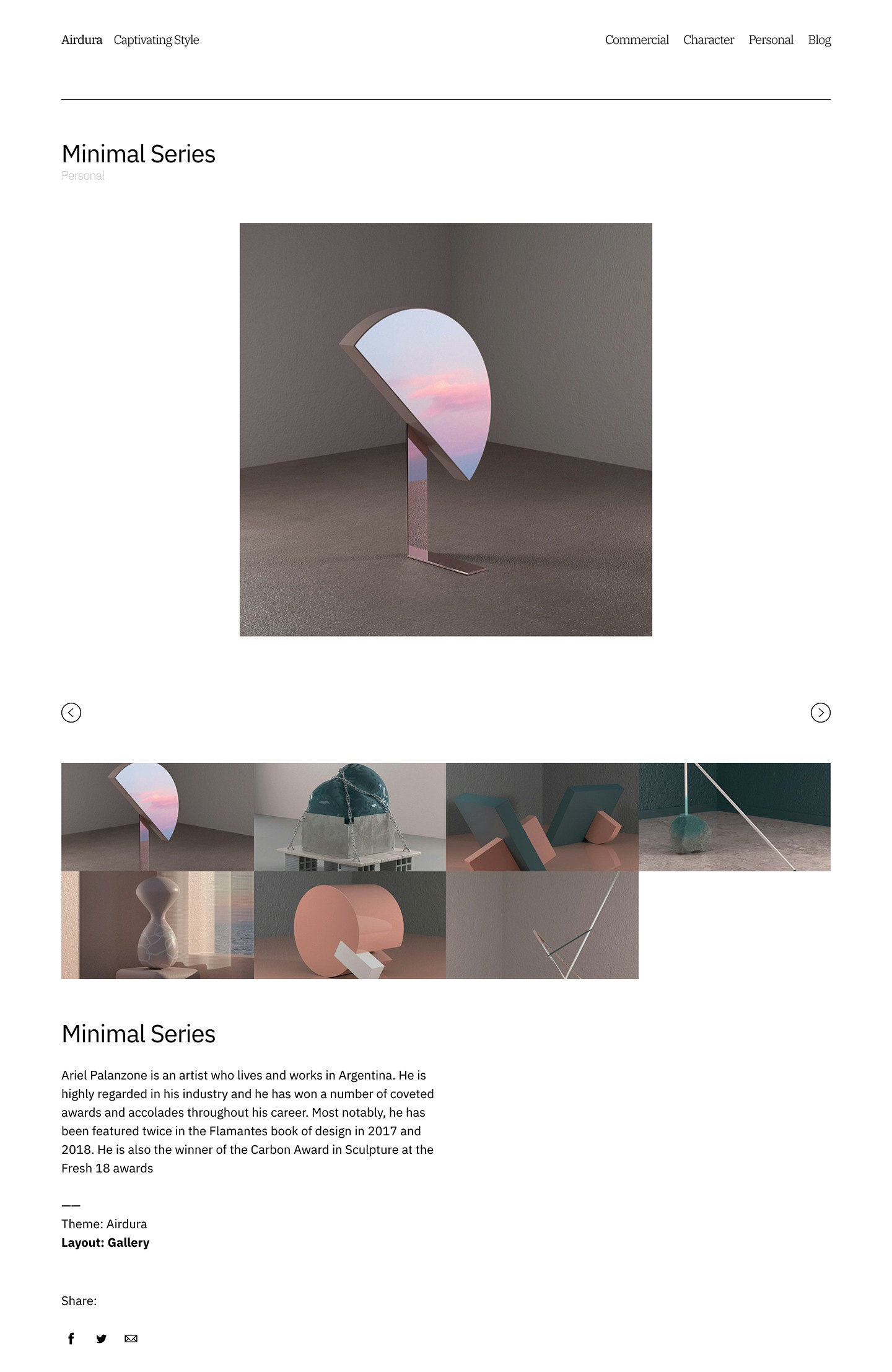 Fabrik gallery layout example