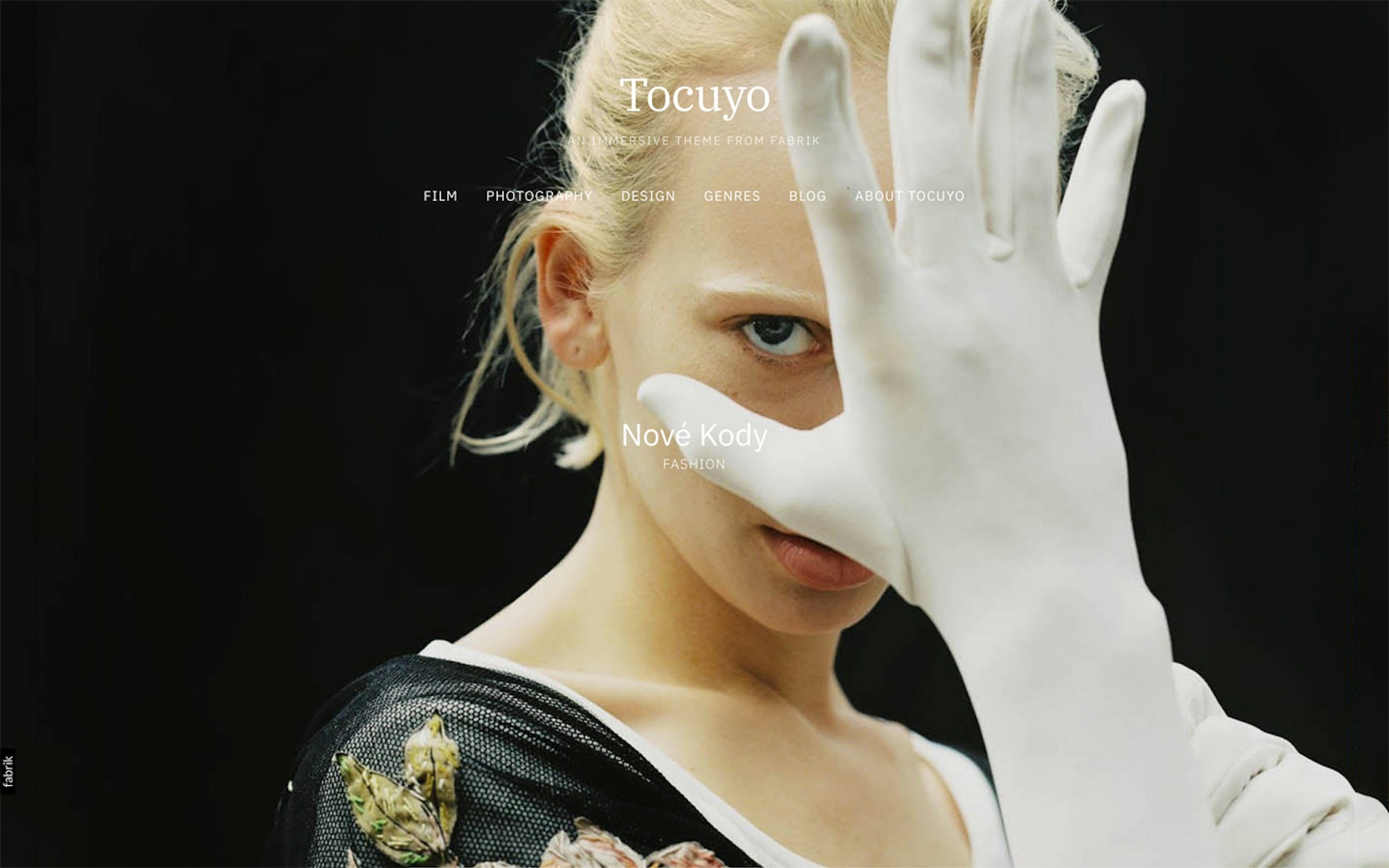 Tocuyo theme for Fabrik portfolio website
