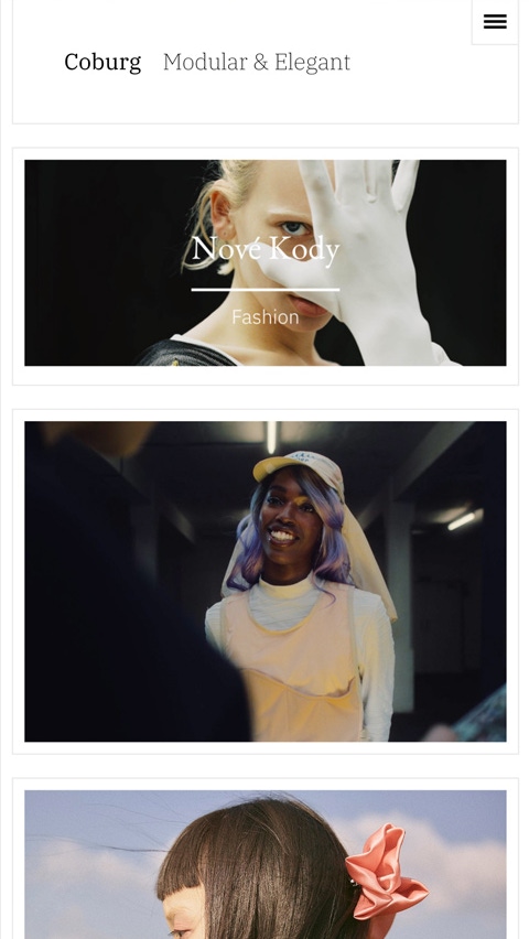 Coburg theme for Fabrik portfolio website