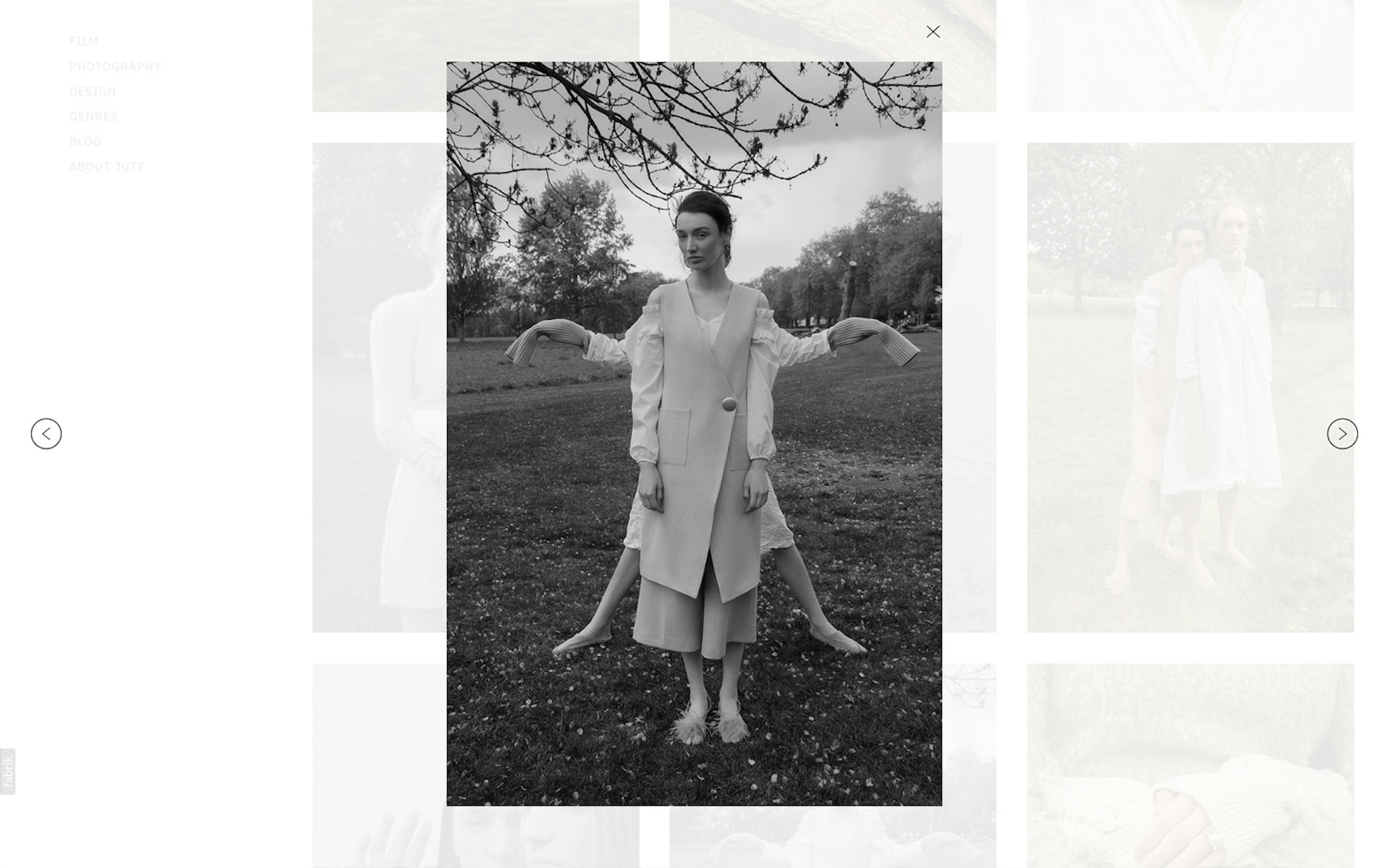 Jute theme for Fabrik portfolio website