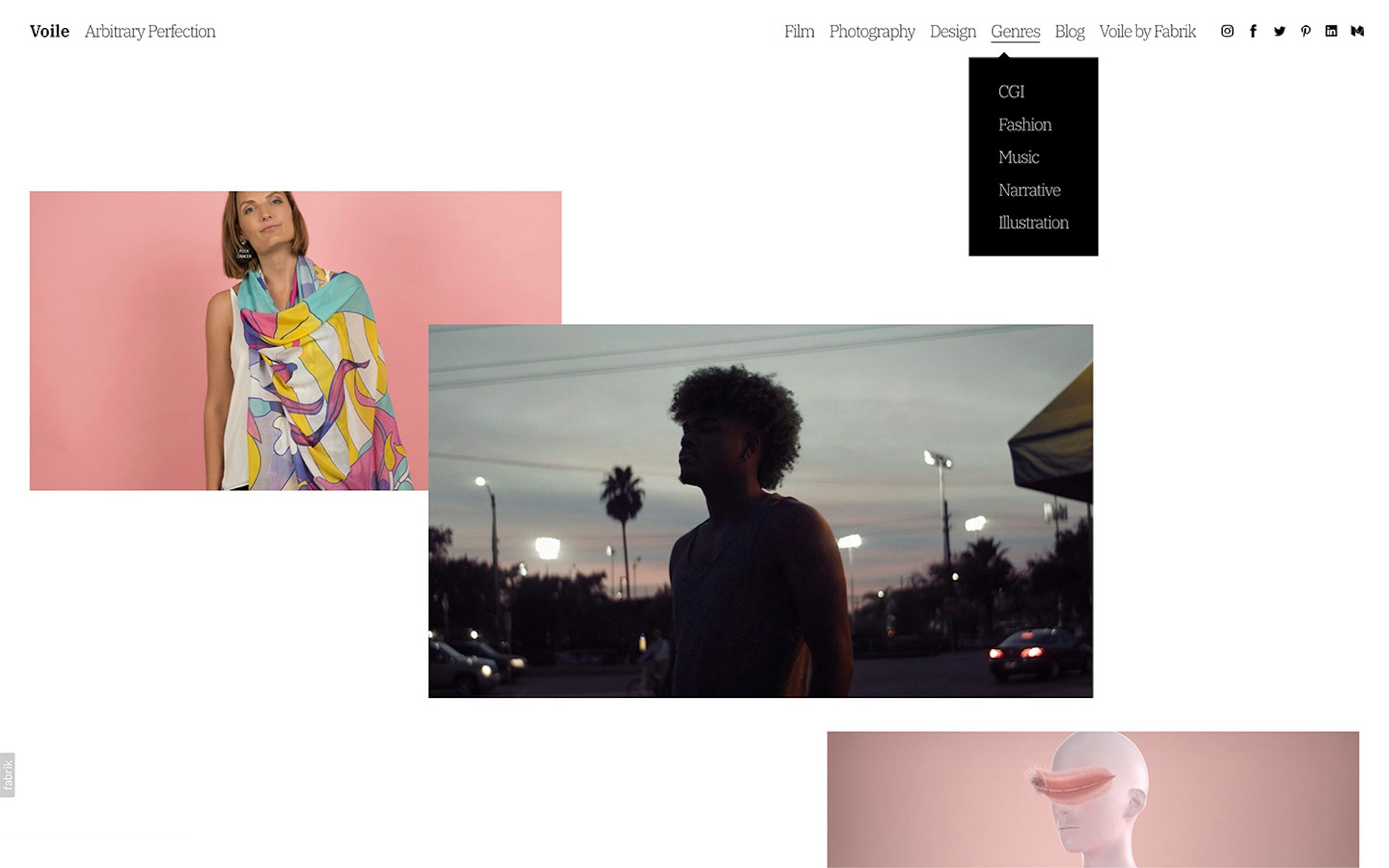 Voile theme for Fabrik portfolio website