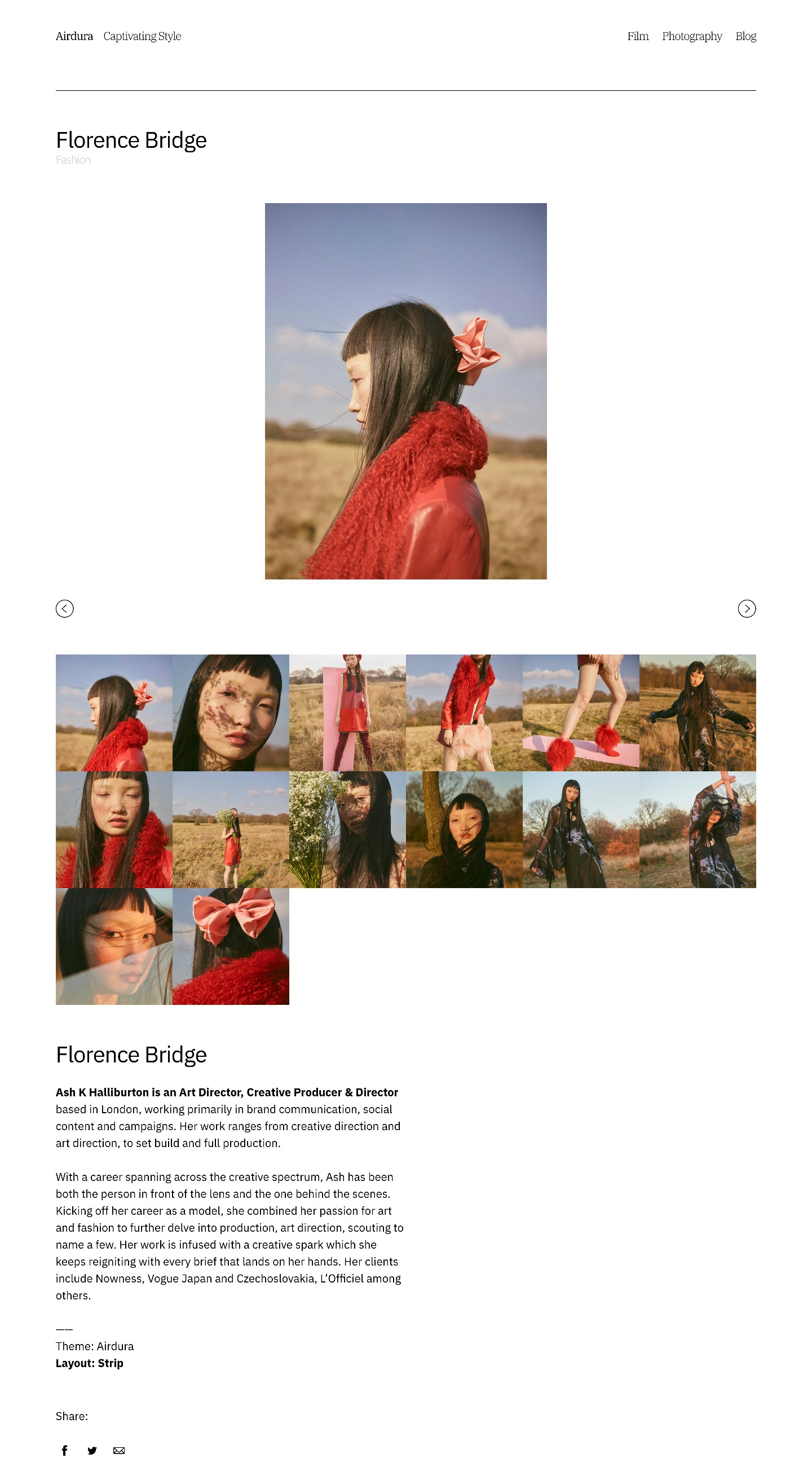 Fabrik gallery layout example